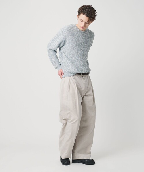 BEAUTY&YOUTH UNITED ARROWS（ビューティーアンドユースユナイテッドアローズ）の「ガーター ステッチ スラブ クルーネック ニット ウォッシャブル（ニット/セーター・メンズ・コバルトブルー/グレー・S/M）」の8枚目の写真