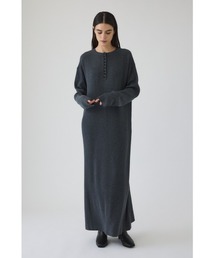 Fabric covered button dress ファブリックカバードボタンドレス