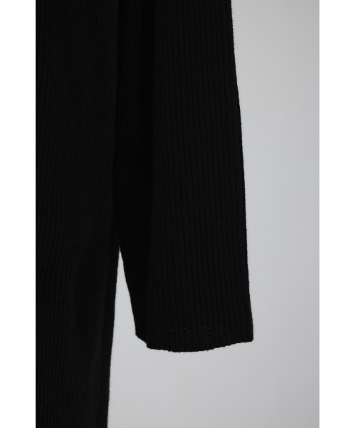 RIM.ARK（リムアーク）の「Fabric covered button dress ファブリックカバードボタンドレス（ドレス・レディース・ブラック/ダークネイビー/ベージュ/チャコールグレー・36/38）」の5枚目の写真