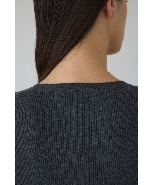 RIM.ARK（リムアーク）の「Fabric covered button dress ファブリックカバードボタンドレス（ドレス・レディース・ブラック/ダークネイビー/ベージュ/チャコールグレー・36/38）」の14枚目の写真