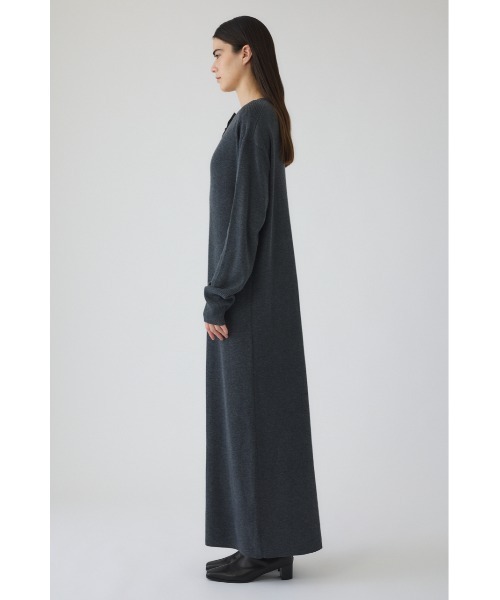 RIM.ARK（リムアーク）の「Fabric covered button dress ファブリックカバードボタンドレス（ドレス・レディース・ブラック/ダークネイビー/ベージュ/チャコールグレー・36/38）」の11枚目の写真