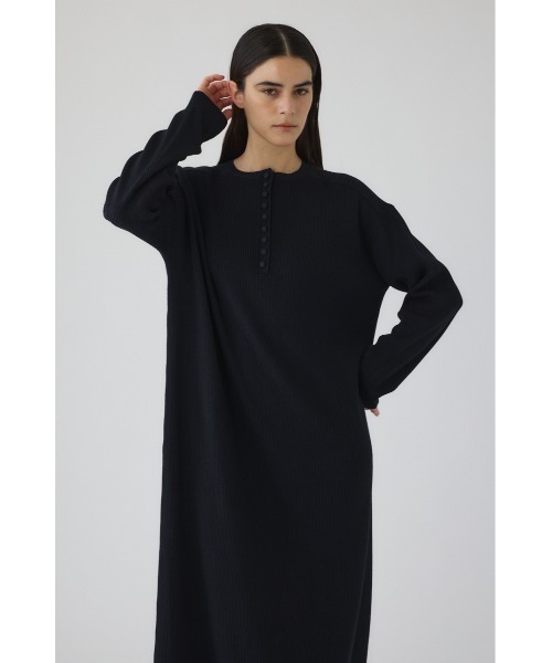 RIM.ARK（リムアーク）の「Fabric covered button dress ファブリックカバードボタンドレス（ドレス・レディース・ブラック/ダークネイビー/ベージュ/チャコールグレー・36/38）」の18枚目の写真