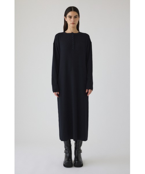 RIM.ARK（リムアーク）の「Fabric covered button dress ファブリックカバードボタンドレス（ドレス・レディース・ブラック/ダークネイビー/ベージュ/チャコールグレー・36/38）」の21枚目の写真