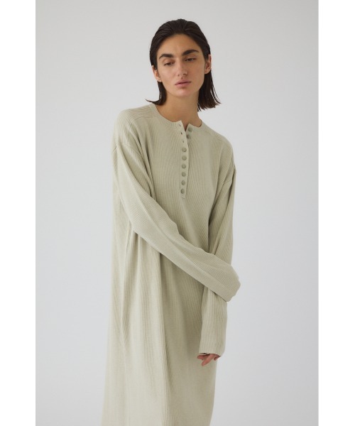RIM.ARK(リムアーク)の「Fabric covered button dress ファブリックカバードボタンドレス(ドレス・レディース・ブラック/ダークネイビー/ベージュ/チャコールグレー・36/38)」の9枚目の写真