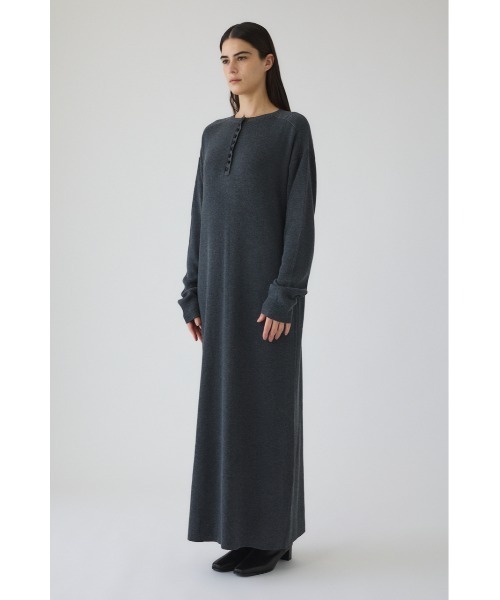 RIM.ARK(リムアーク)の「Fabric covered button dress ファブリックカバードボタンドレス(ドレス・レディース・ブラック/ダークネイビー/ベージュ/チャコールグレー・36/38)」の14枚目の写真