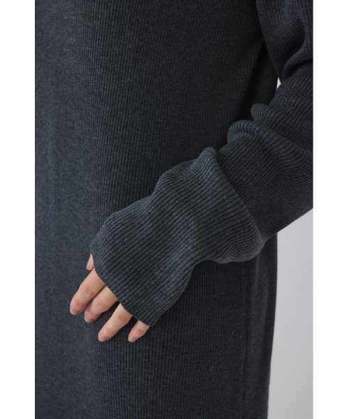 RIM.ARK(リムアーク)の「Fabric covered button dress ファブリックカバードボタンドレス(ドレス・レディース・ブラック/ダークネイビー/ベージュ/チャコールグレー・36/38)」の20枚目の写真