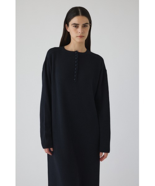RIM.ARK(リムアーク)の「Fabric covered button dress ファブリックカバードボタンドレス(ドレス・レディース・ブラック/ダークネイビー/ベージュ/チャコールグレー・36/38)」の22枚目の写真