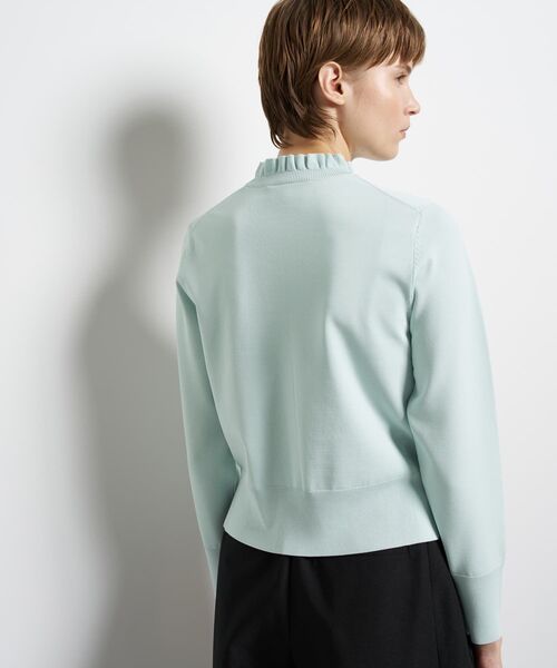 LANVIN en Bleu（ランバンオンブルー）の「スカラフリルニット（ニット/セーター・レディース・ブラック/ライトブルー/オフホワイト・38）」の8枚目の写真