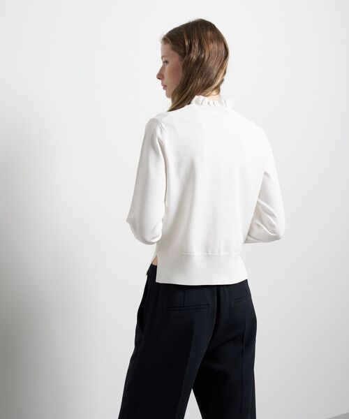 LANVIN en Bleu（ランバンオンブルー）の「スカラフリルニット（ニット/セーター・レディース・ブラック/ライトブルー/オフホワイト・38）」の15枚目の写真