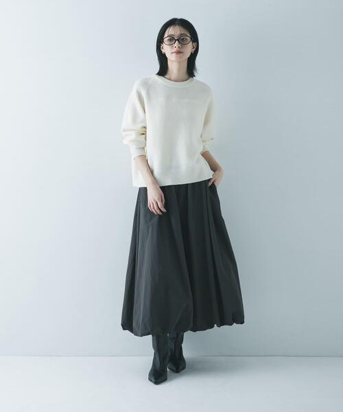 URBAN RESEARCH（アーバンリサーチ）の「ウォッシャブルウールカシミヤニット（ニット/セーター・レディース・オフホワイト/ブルー/レッド・FREE）」の15枚目の写真