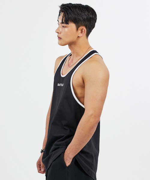 BATTRACT（バトラクト）の「ベーシックロゴ袖なし_ブラック（Tシャツ/カットソー・レディース・ブラック・1/2）」の2枚目の写真