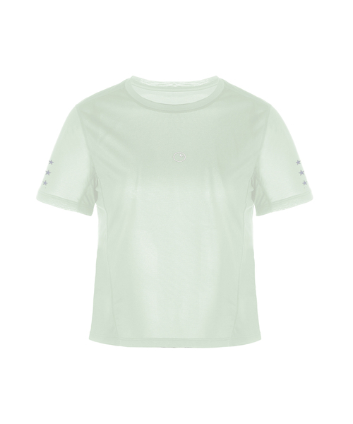 SHELL CORPORATION(シェルコーポレーション)の「Ultra Trail リフレクティブ半袖ベースレイヤー - 全4色(Tシャツ/カットソー・レディース・ブラック/バイオレット/ミント・SMALL/MEDIUM)」の2枚目の写真
