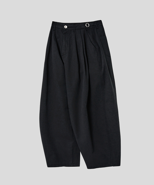 HOOVES（フーブス）の「ガーメントウォッシュツーピンタックパンツ[ブラック]（その他パンツ・メンズ・その他・MEDIUM/LARGE/X-LARGE）」の2枚目の写真
