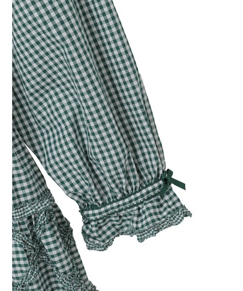 PINK HOUSE（ピンクハウス）の「ギンガムチェックミディワンピース（ワンピース・レディース・レッド/ブラック/グリーン/ブラウン・フリー）」の15枚目の写真