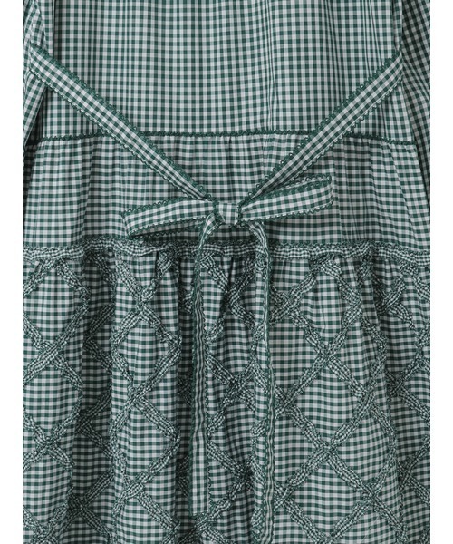 PINK HOUSE（ピンクハウス）の「ギンガムチェックミディワンピース（ワンピース・レディース・レッド/ブラック/グリーン/ブラウン・フリー）」の17枚目の写真