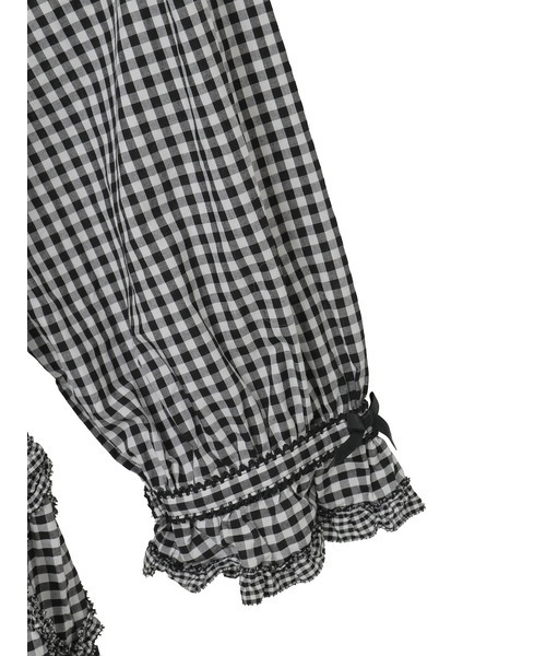 PINK HOUSE（ピンクハウス）の「ギンガムチェックミディワンピース（ワンピース・レディース・レッド/ブラック/グリーン/ブラウン・フリー）」の19枚目の写真