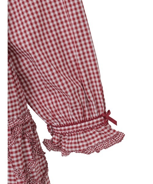 PINK HOUSE（ピンクハウス）の「ギンガムチェックミディワンピース（ワンピース・レディース・レッド/ブラック/グリーン/ブラウン・フリー）」の7枚目の写真