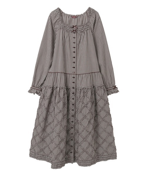 PINK HOUSE（ピンクハウス）の「ギンガムチェックミディワンピース（ワンピース・レディース・レッド/ブラック/グリーン/ブラウン・フリー）」の9枚目の写真