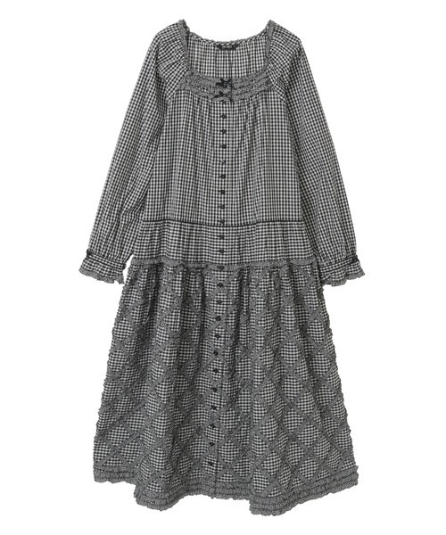 PINK HOUSE（ピンクハウス）の「ギンガムチェックミディワンピース（ワンピース・レディース・レッド/ブラック/グリーン/ブラウン・フリー）」の18枚目の写真