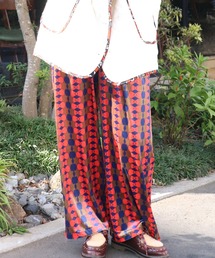 moyan ecri | <moyan ecri>カットベロア総柄イージーパンツLink our Ties Easy pants(その他パンツ)