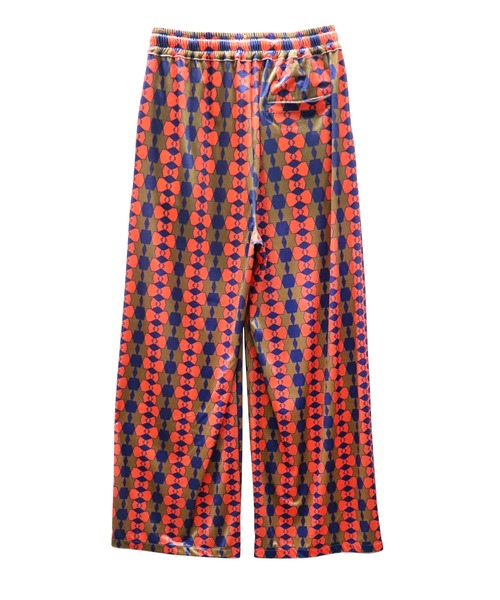 moyan ecri(モヤン エクリ)の「<moyan ecri>カットベロア総柄イージーパンツLink our Ties Easy pants(その他パンツ・レディース・ブルー系その他/オレンジ系その他・M/L)」の9枚目の写真