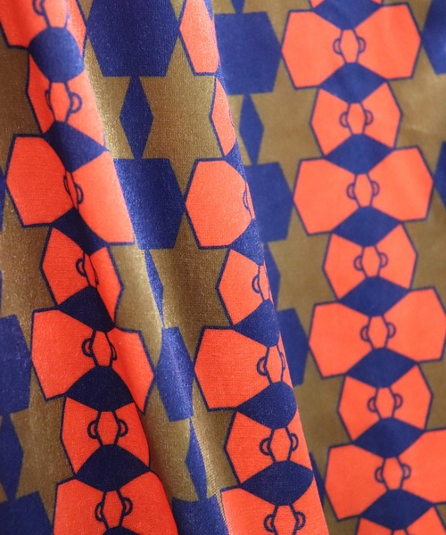 moyan ecri(モヤン エクリ)の「<moyan ecri>カットベロア総柄イージーパンツLink our Ties Easy pants(その他パンツ・レディース・ブルー系その他/オレンジ系その他・M/L)」の10枚目の写真