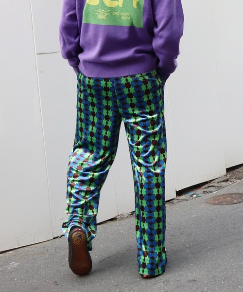 moyan ecri(モヤン エクリ)の「<moyan ecri>カットベロア総柄イージーパンツLink our Ties Easy pants(その他パンツ・レディース・ブルー系その他/オレンジ系その他・M/L)」の14枚目の写真