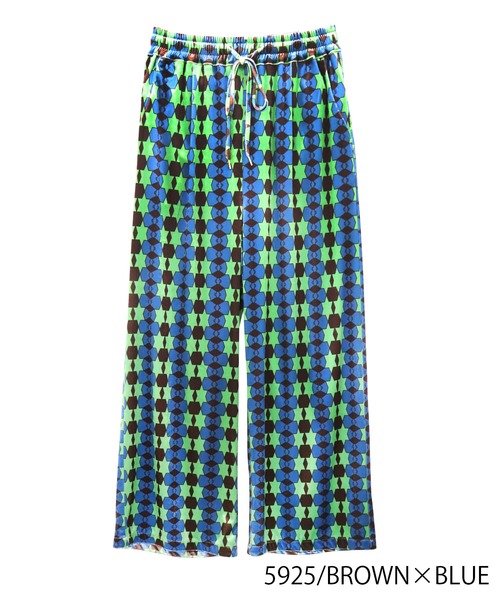 moyan ecri(モヤン エクリ)の「<moyan ecri>カットベロア総柄イージーパンツLink our Ties Easy pants(その他パンツ・レディース・ブルー系その他/オレンジ系その他・M/L)」の20枚目の写真