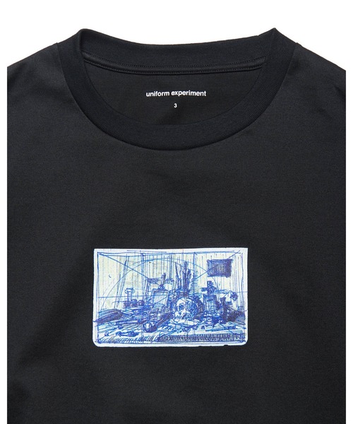 uniform experiment（ユニフォームエクスペリメント）の「MICHAEL CHERNO: SKETCH TEE（Tシャツ/カットソー・メンズ・ブラック/ホワイト・5/4/3/2/1）」の5枚目の写真