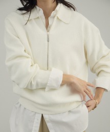 SALON adam et rope' | クレープスウェットライクポロプルオーバー(スウェット)