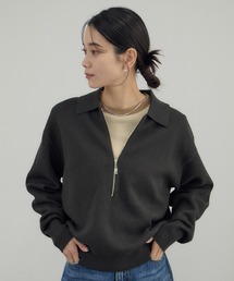 SALON adam et rope' | クレープスウェットライクポロプルオーバー(スウェット)