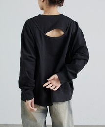 Lui's（ルイス）の「後ろデザインミニ裏毛ロンT（Tシャツ/カットソー）」