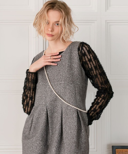 DONOBAN（ドノバン）の「エアリーフェザートップス（Tシャツ/カットソー・レディース・チャコール/ホワイト/ブラック・ONE SIZE）」の15枚目の写真