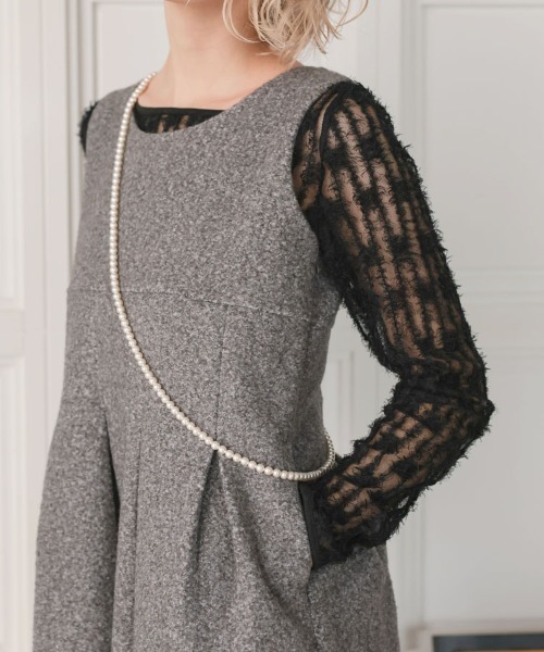 DONOBAN（ドノバン）の「エアリーフェザートップス（Tシャツ/カットソー・レディース・チャコール/ホワイト/ブラック・ONE SIZE）」の19枚目の写真