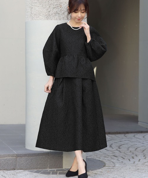 【セット】カバン、ブラウス、スカート2枚、靴 セットアップ 「2025新作」「洗える/オフィスカジュアルスーツ