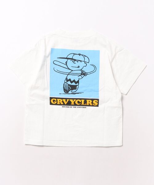 GROOVY COLORS（グルービーカラーズ）の「SNOOPY BASEBALL Tee（Tシャツ/カットソー・キッズ・ホワイト・125/115）」の2枚目の写真