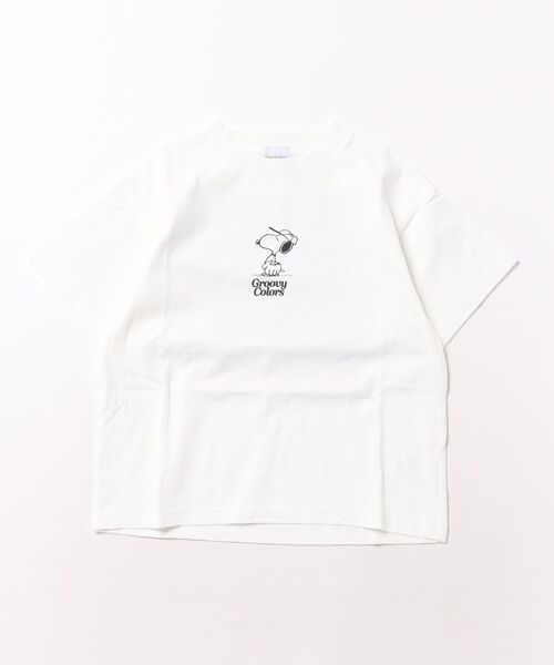 GROOVY COLORS（グルービーカラーズ）の「SNOOPY BASEBALL Tee（Tシャツ/カットソー・キッズ・ホワイト・125/115）」の6枚目の写真