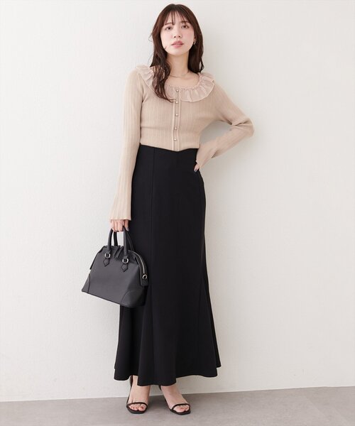 natural couture(ナチュラルクチュール)の「【1/1~4限定受注販売】ハートウエストカットマーメイドスカート(スカート・レディース・アイボリー/ブラック/ネイビー・SMALL/MEDIUM/LARGE)」の8枚目の写真