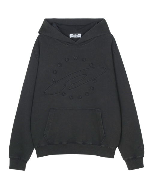FDR(エフディーアール)の「Embo Pigment Star Disk Logo Hoodie Black(パーカー・メンズ・その他・M/L)」の1枚目の写真