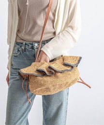 【MADE IN MADA /メイドインマダ】かごバッグ ラフィア 巾着 ショルダーバッグ