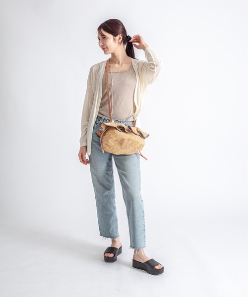 MADE IN MADA(メイドインマダ)の「【MADE IN MADA /メイドインマダ】かごバッグ ラフィア 巾着 ショルダーバッグ(かごバッグ・レディース・ナチュラル/ベージュ・FREE)」の10枚目の写真
