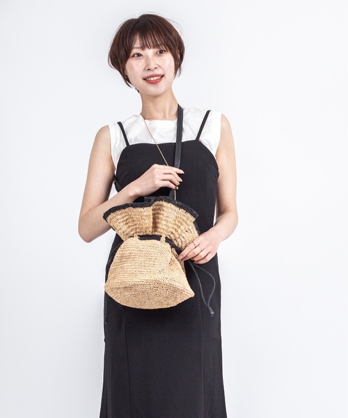 MADE IN MADA(メイドインマダ)の「【MADE IN MADA /メイドインマダ】かごバッグ ラフィア 巾着 ショルダーバッグ(かごバッグ・レディース・ナチュラル/ベージュ・FREE)」の19枚目の写真