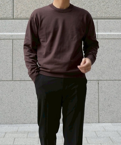 STYLISE（スタイライズ）の「【SYNQUE】Crew neck knit / 4カラー [C]（ニット/セーター・メンズ・ブラウン/ベージュ・S/L/M）」の2枚目の写真