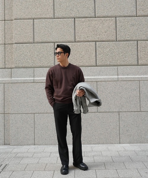 STYLISE（スタイライズ）の「【SYNQUE】Crew neck knit / 4カラー [C]（ニット/セーター・メンズ・ブラウン/ベージュ・S/L/M）」の6枚目の写真