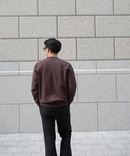 STYLISE（スタイライズ）の「【SYNQUE】Crew neck knit / 4カラー [C]（ニット/セーター・メンズ・ブラウン/ベージュ・S/L/M）」の8枚目の写真