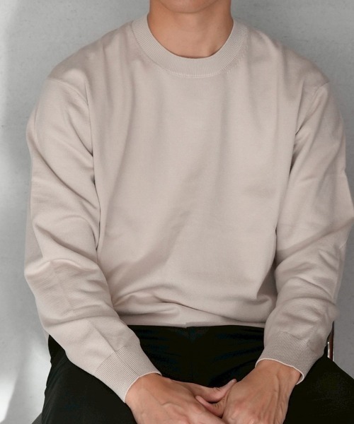 STYLISE（スタイライズ）の「【SYNQUE】Crew neck knit / 4カラー [C]（ニット/セーター・メンズ・ブラウン/ベージュ・S/L/M）」の14枚目の写真