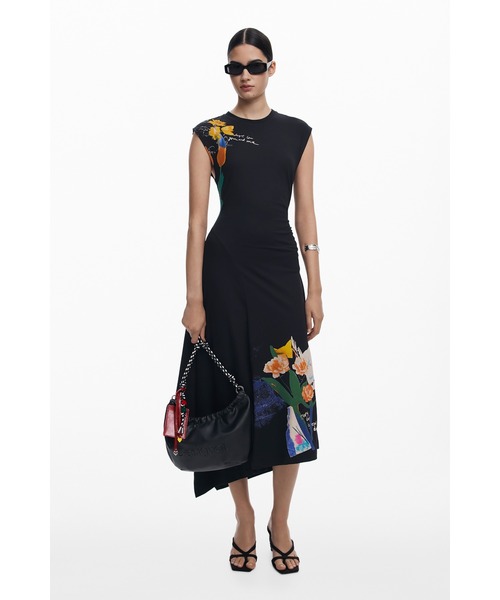 花柄のアシンメトリードレス（ワンピース）｜Desigual（デシグアル）の