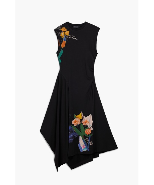 花柄のアシンメトリードレス（ワンピース）｜Desigual（デシグアル）の
