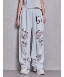 GYDA | GYDA×DC ダメージSPARKLE LOGOスウェットパンツ(スウェットパンツ)