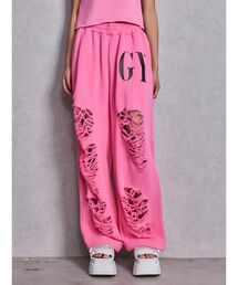 GYDA | GYDA×DC ダメージSPARKLE LOGOスウェットパンツ(スウェットパンツ)